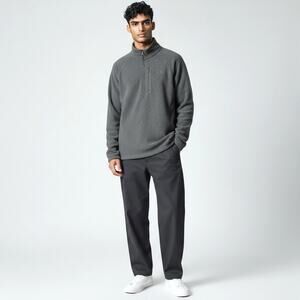 THE NORTH FACE Men's Half Zip Fleece Pullover Sweater XL Gray  Gorpcore Campy